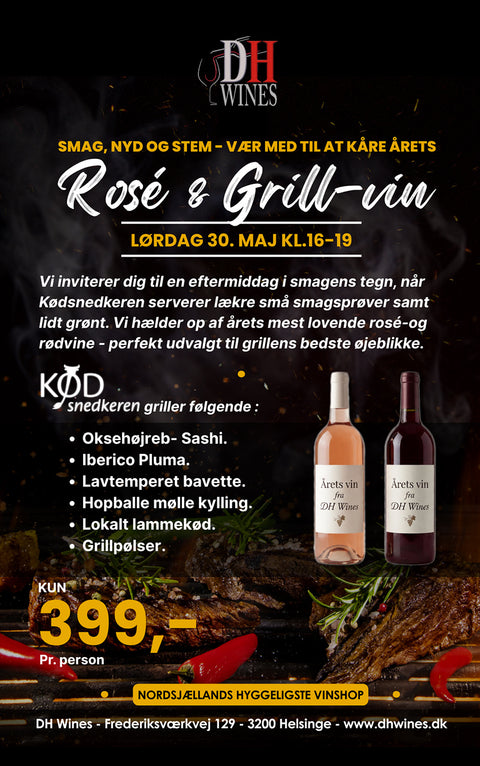 Kåring af årets Rosévin og Grillvin 2026 30.Maj kl. 16-19