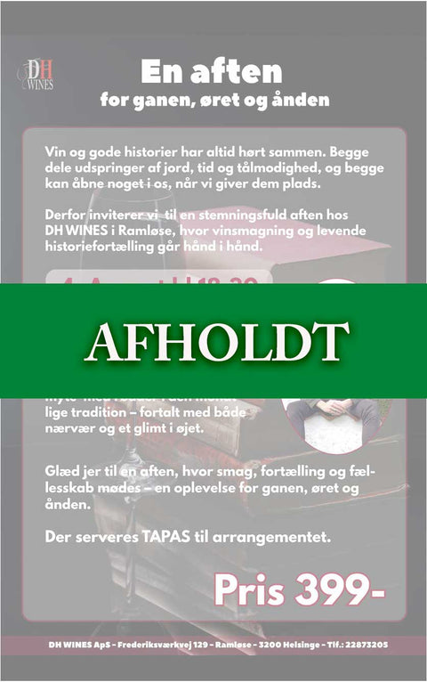 En aften for ganen, øret og ånden 4.August kl. 18.30 2026