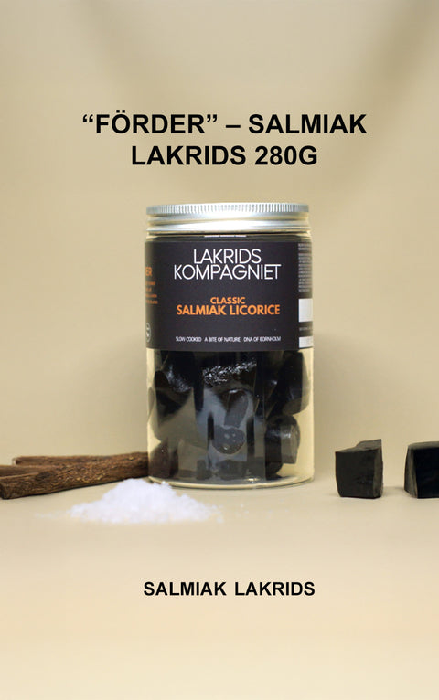 “FÖRDER” – Salmiak lakrids 280G fra LAKRIDSKOMPAGNIET