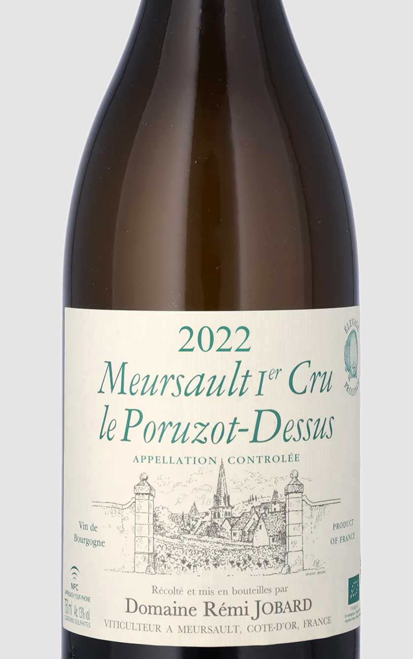 Meursault 1. Cru ØKO Poruzot Dessus Elevage prolongé Remi Jobard 2022
