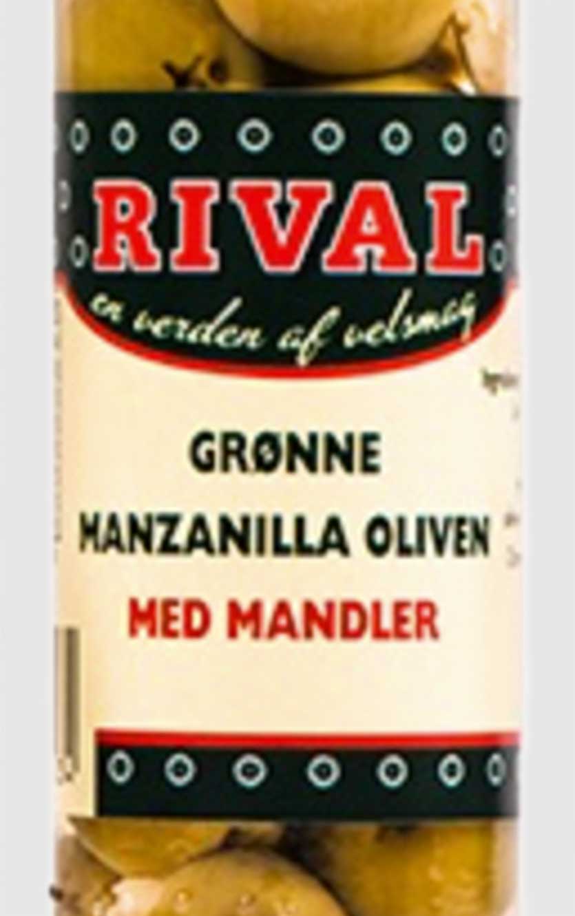 RIVAL grønne oliven m/mandler