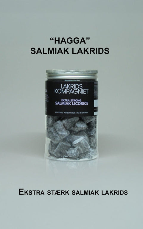 HAGGA” – EKSTRA STÆRK salmiak lakrids 280g fra LAKRIDSKOMPAGNIET