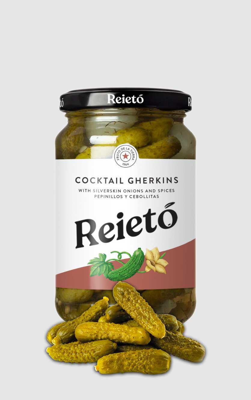 Reietó syltede cornichoner – 345g (190g Drænet Vægt)