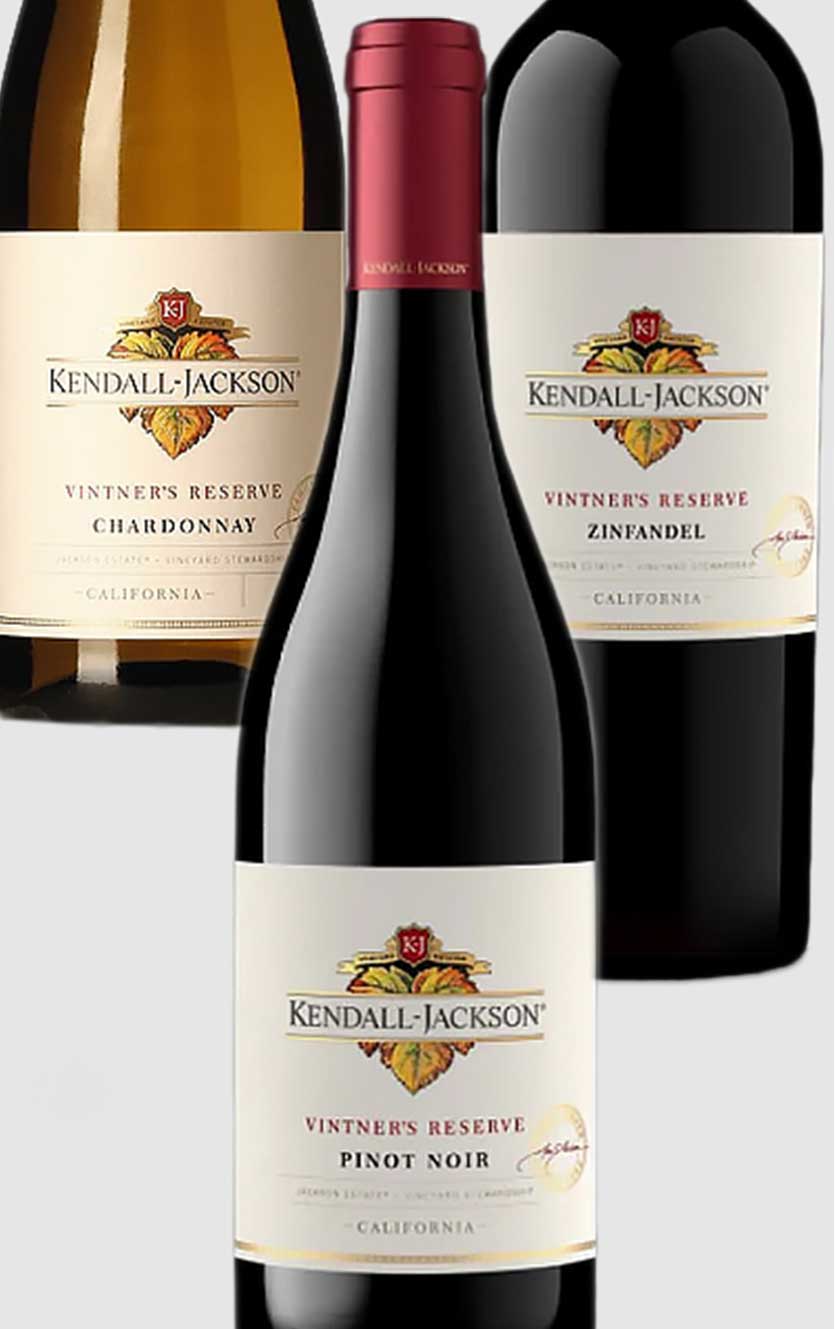 Smagekasse med 3 forskellige Kendall-Jackson vine