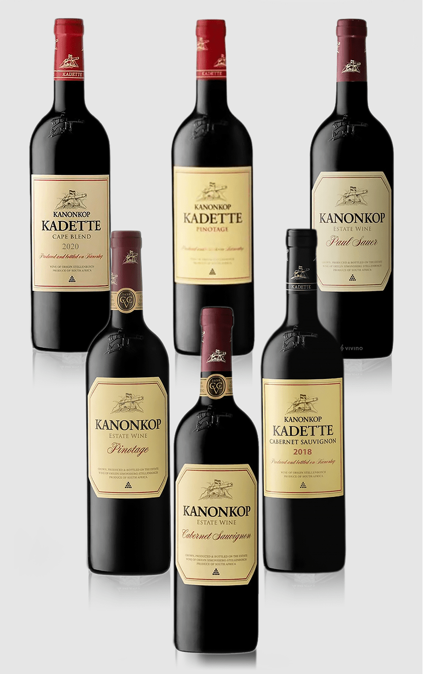 Smagekasse med dejlige Kanonkop vine - 6 flag