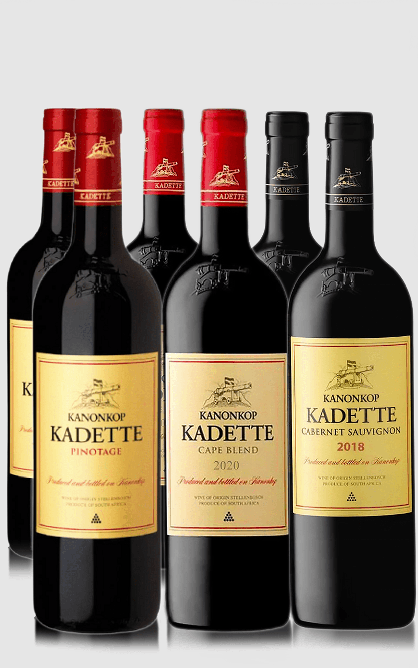Smagekasse med Kanonkop Kadette-vine – 6 Flasker