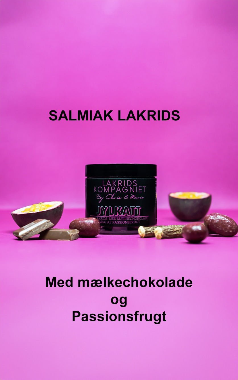 Salmiak lakrids med chokolade og passionsfrugt fra LAKRIDSKOMPAGNIET