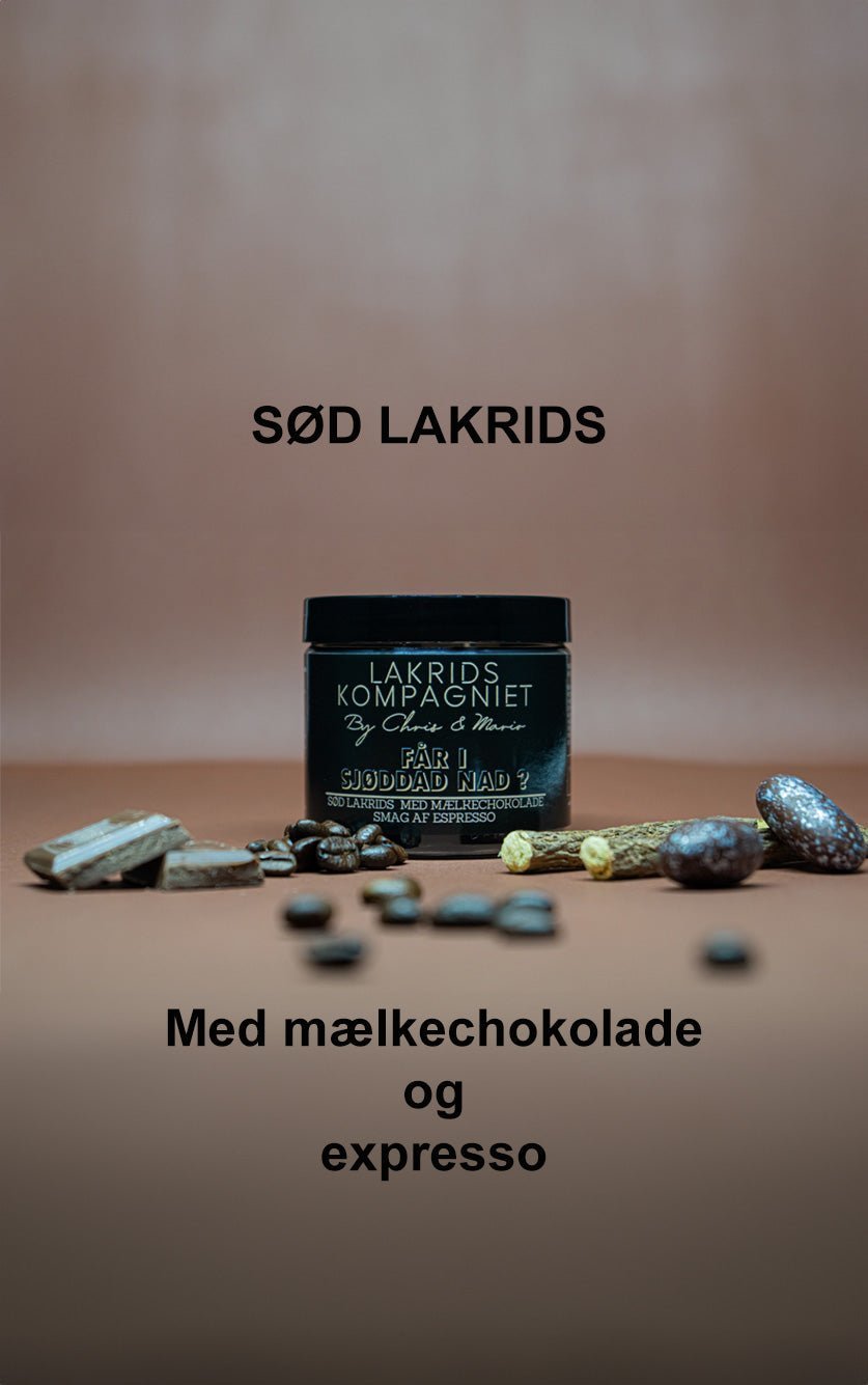 Sød lakrids med chokolade og expresso fra LAKRIDSKOMPAGNIET