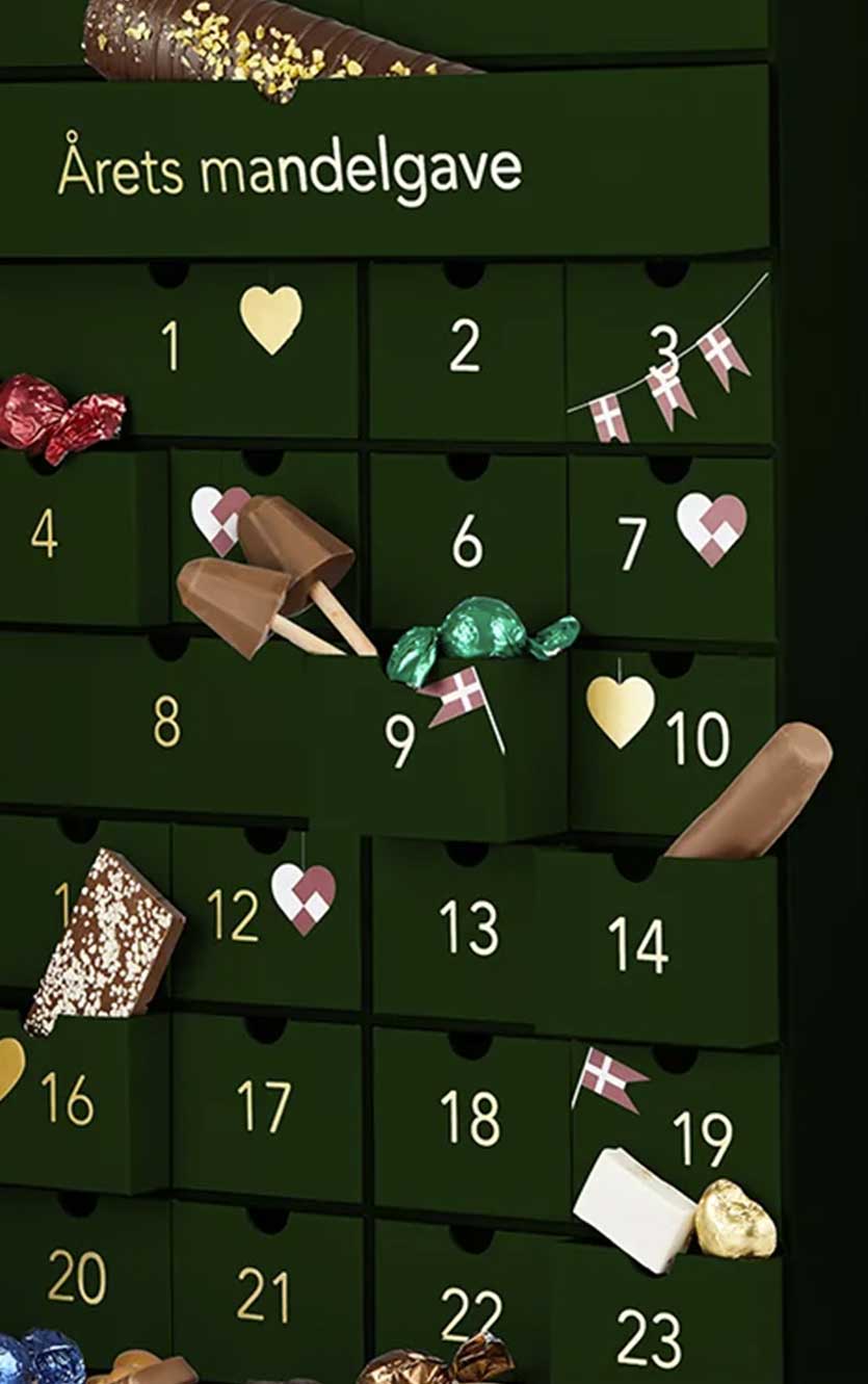 Kæmpe chokolade-julekalender 2026 – luksus Cocoture kalenderhus – 1265g