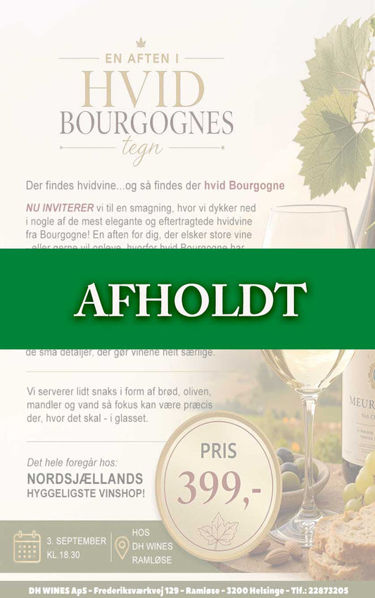 Hvid Bourgogne-smagning hos DH Wines 3.September kl. 18.30-22.00 2026