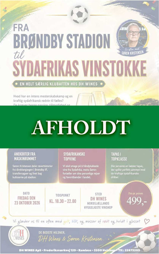 Fra Brøndby Stadion til Sydafrikas vinstokke 23.Oktober kl.18.30-22.00