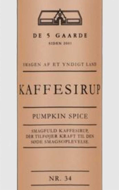 De 5 Gaarde Kaffesirup Pumpkin Spice