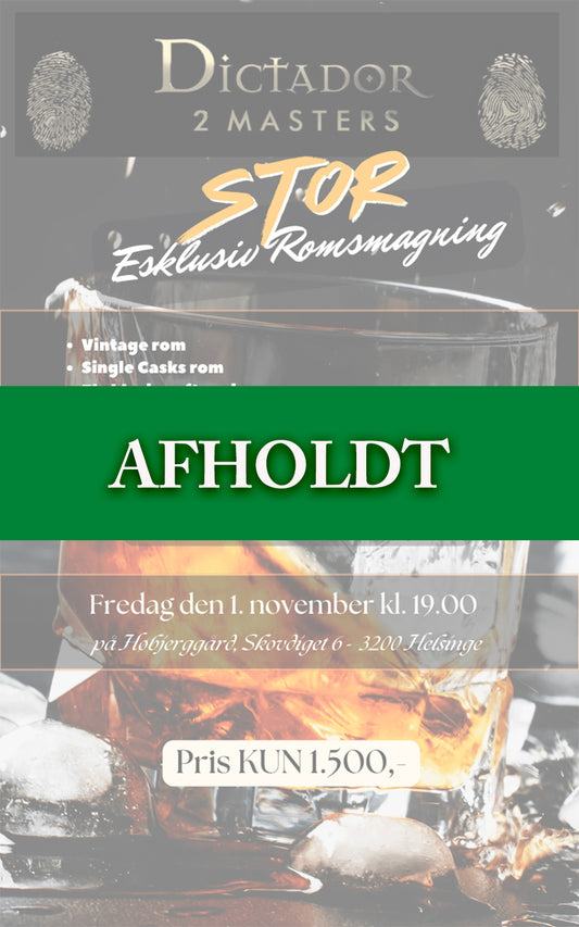 Exclusive rum tasting November 1, 2024 at 7:00 PM