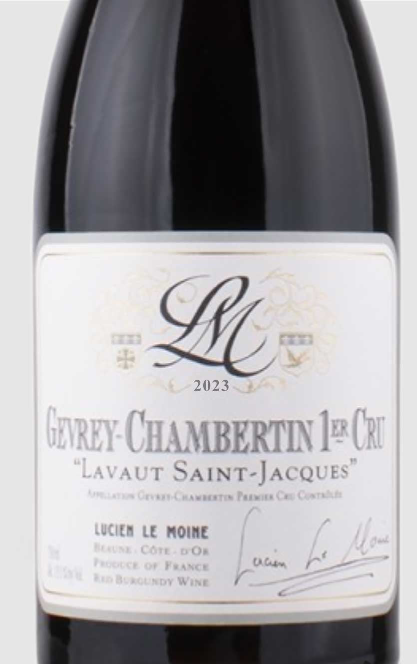 Lucien Le Moine Gevrey Chambertin 1er Cru Lavaut Saint Jacques 2023