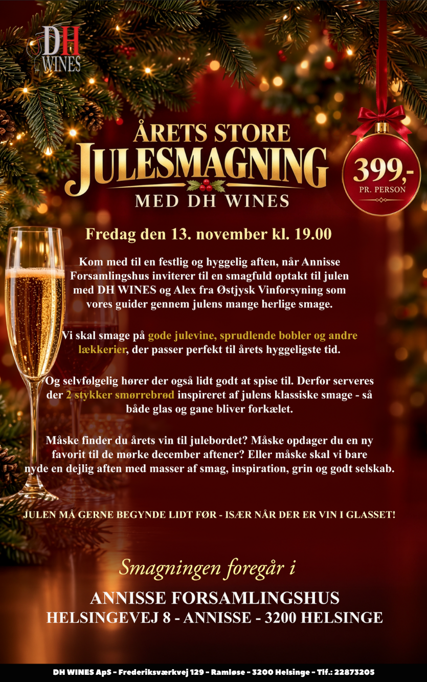 ÅRETS STORE JULESMAGNING 13.November 2026 kl.19.00