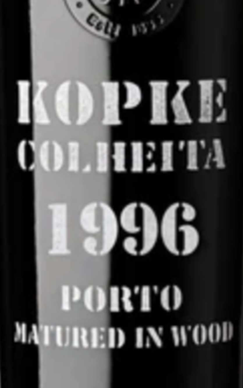 Kopke Colheita port 1996 i flot gaveæske