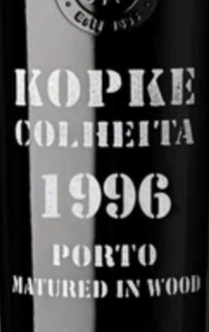 Kopke Colheita port 1996 i flot gaveæske