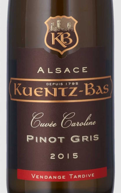 Kuentz-Bas Pinot Gris Cuvee Caroline BIO Vendange Tardive Alsace 2015 37,5 cl