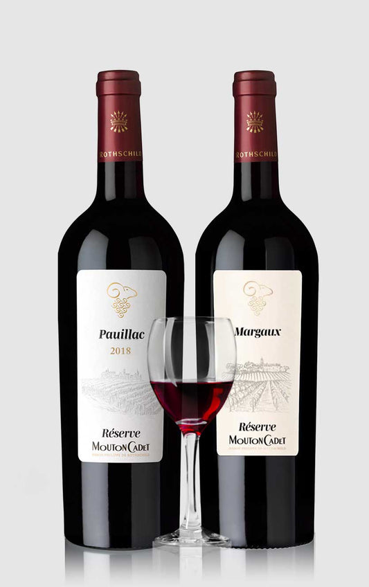 Mouton Cadet Réserve Pauillac 2018 & Margaux 2021 – Eksklusivt Bordeaux-bundle