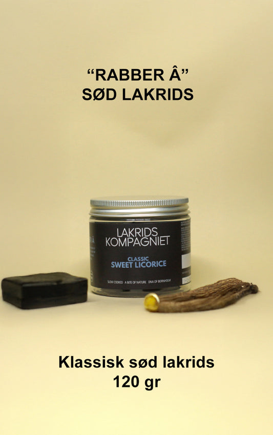 “RABBER Â” – SØD LAKRIDS 120G fra LAKRIDSKOMPAGNIET