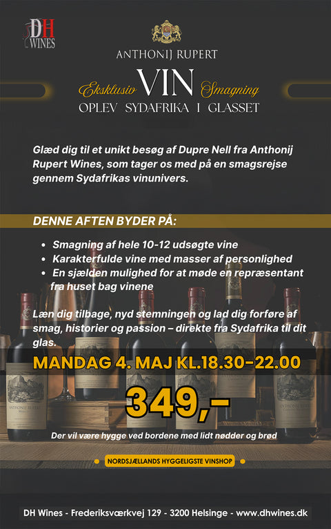 Anthonij Rubert vinsmagning 4.Maj 2026 kl.18.30-22.00