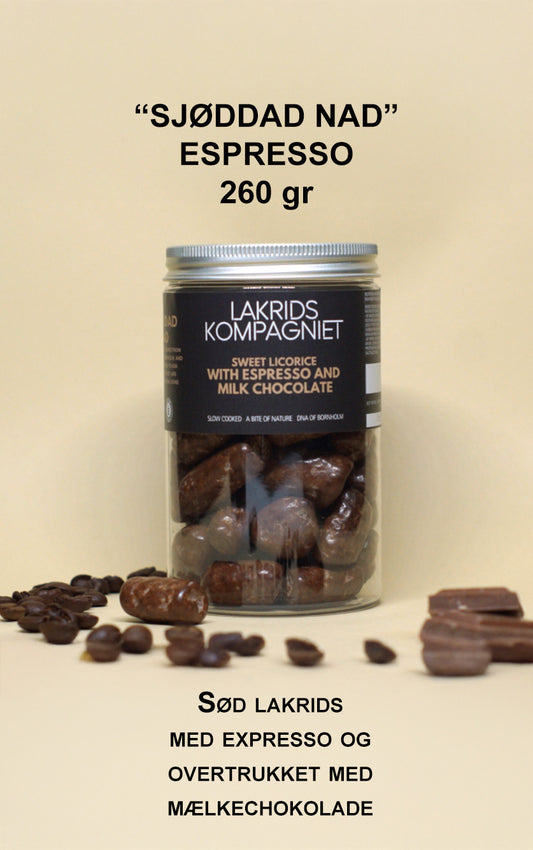 “SJØDDAD NAD” – ESPRESSO 260G fra LAKRIDSKOMPAGNIET