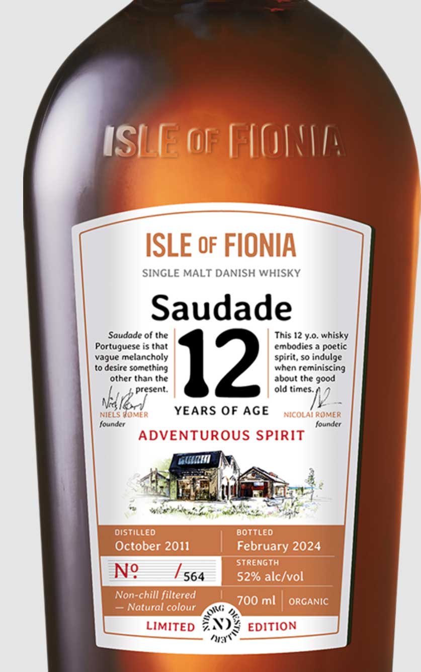 Isle of Fionia SAUDADE 12 år Single Malt Danish Whisky
