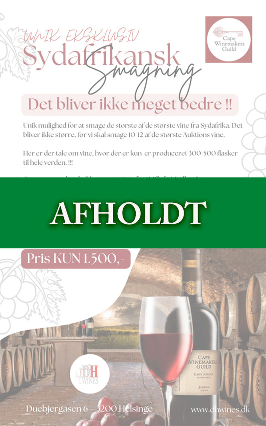 Sydafrikansk vinsmagning 28.juni 2024 kl.19.00