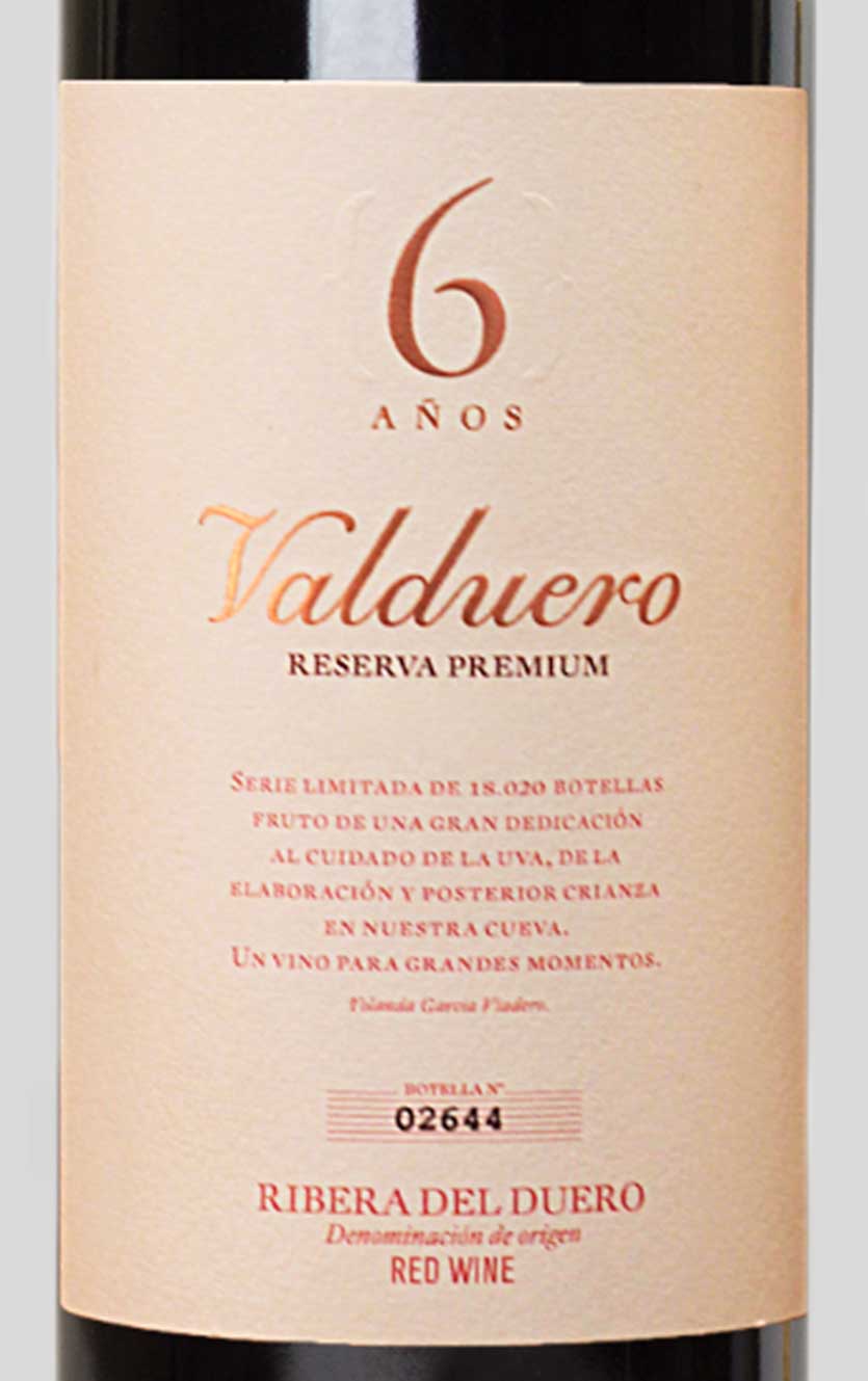 Bodegas Valduero Reserva Premium 6 Anos 2016