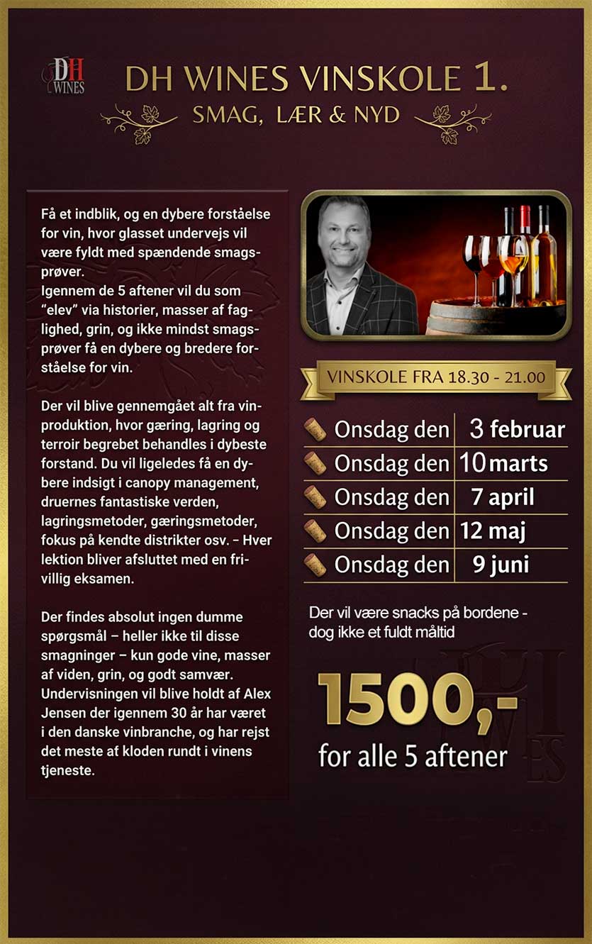 DH Wines VINSKOLE 1 - 2027 over 5 aftener