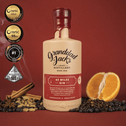 Granddad Jacks 65 miles Navy Strenght Dry Gin 75cl.