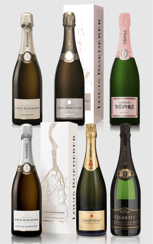 Louis Roederer Boblekassen - smagekasse med 6 forskellige LR flasker - DH Wines