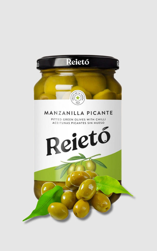 Reietó Manzanilla Picante Oliven – 350g (150g Drænet Vægt) - DH Wines