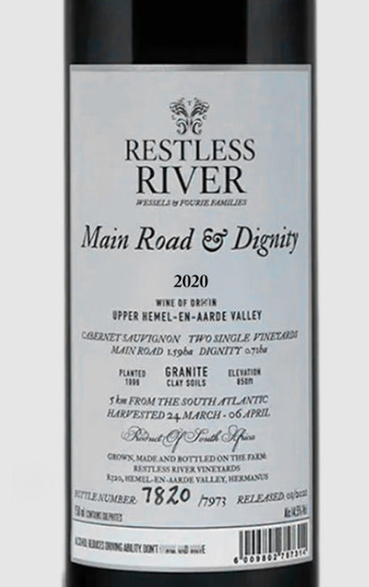 Produktbillede af Restless River Cabernet Sauvignon 2019 fra Restless River, tilgængelig hos DH Wines